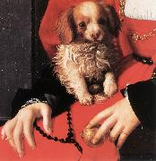 BRONZINO, Agnolo Portrait of a Lady with a Puppy (detail) fg oil painting picture wholesale